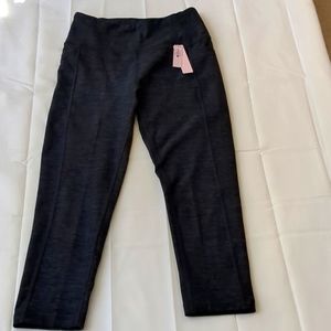 Victoria's Secret Flow On Point High Rise Yoga Capri/Legging  Sz 4 Charcoal